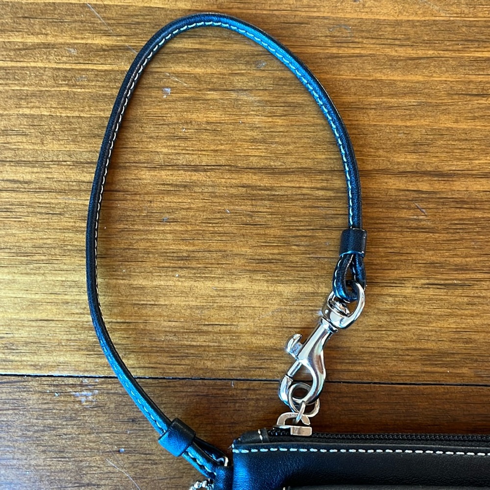 Coach Black Leather Wristlet - Picture 5 of 10